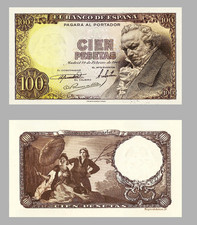 100 Pesetas, Cien Pesetas, El Banco de Espana, Madrid, 1946, Reproduction