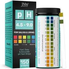 pH Test Strips for Urine and Saliva - 150 Litmus Paper pH Test Strips with Eb...
