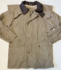 OUTBACK WEST Countryman - Men's Waxed Canvas Waterproof Duster Jacket - Medium