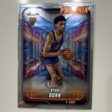 Topps 2024-25 Topps Chrome Ryan Dunn Phoenix Suns RC Rookie Card #182. rookie card picture