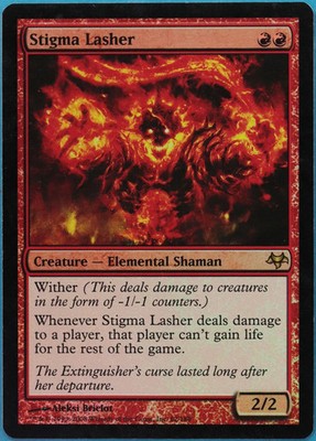 Stigma Lasher FOIL Eventide HEAVILY PLD Red Rare MTG CARD (ID# 517234) ABUGames