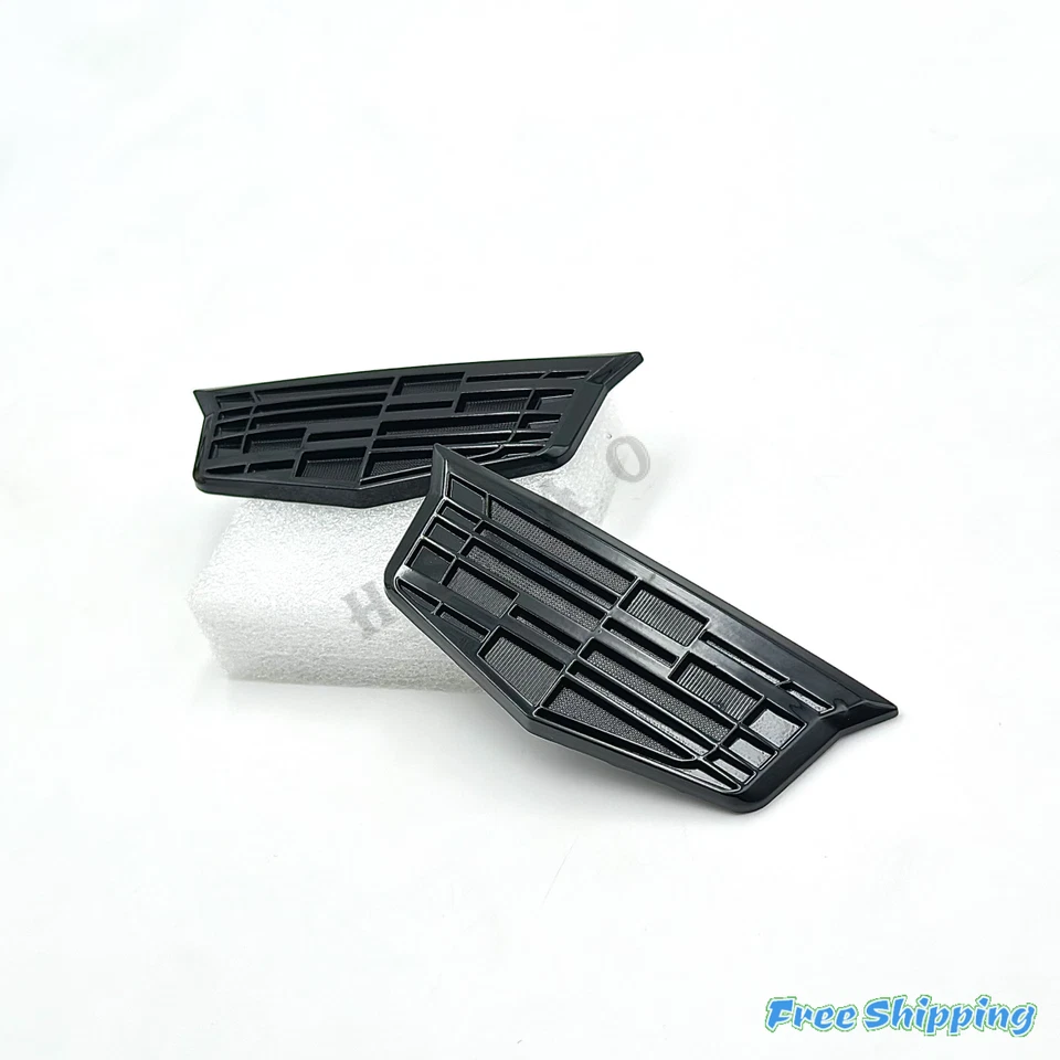 2 piezas marcador de guardabarros todo negro insignia de carrocería lateral coche deportivo V Escalade CT4 CTS XT5 Foto 3 de 4