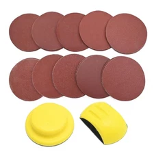 Round Hand Sanding Discs Kit 60 PCS 5 inch with Mouse Hand Sanding Pads