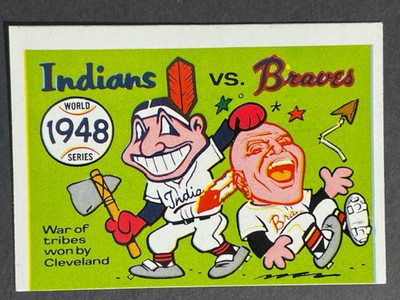 1968 RG Laughlin Fleer WORLD SERIES CARD - 1948 INDIANS vs BRAVES #45 - NM-MT