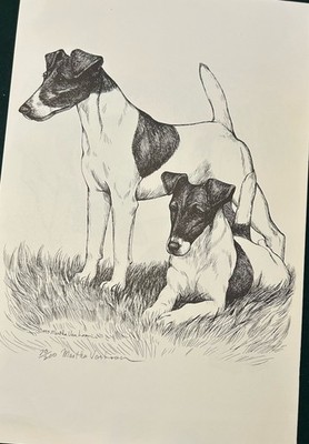 Smooth Fox Terrier Print by Martha Van Loan 11 x17 signed and number