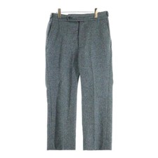 Needles Poly Glen Plaid Side Tab Pants Gray Slim Trousers Used