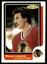 1986-87 O-Pee-Chee Denis Savard Chicago Blackhawks #7