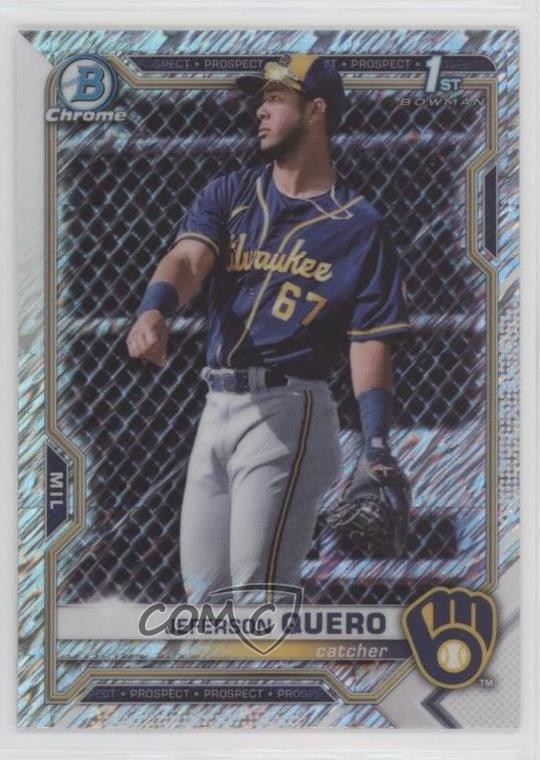 2021 Bowman Chrome Prospects Shimmer Refractor Jeferson Quero #BCP-181 03ok
