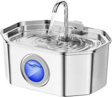 Stainless Steel Cat,Water Fountain 3.2L Pet Drinking Fountain Dispenser for Cats