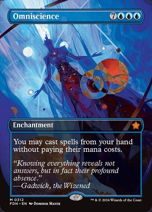 Omniscience M Borderless Foil #312 | FDN Foundations | MTG