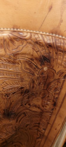 Vintage Hand Tooled Leather Golf Bag With Cover. - Picture 8 of 8