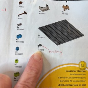 LEGO Juniors Red Vehicle Set 10659 Gas Station  No Box W/Manual Missing 3 Pieces