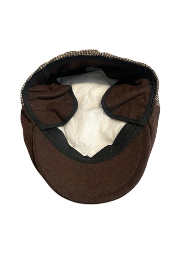 Dockers Newsboy Cabbie Hat Mens L/XL Brown Ear Flaps Wool Blend Cap $40 MSRP NWT - Bild 7 von 8