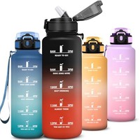 Trinkflasche 1,5L Mujigaga Auslaufsicher Mit Strohhalm, Sportflasche FüR Gym,