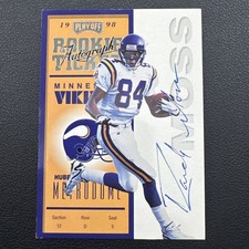 1998 Playoff Contenders - Rookie Ticket Randy Moss #92 RC Autograph SP