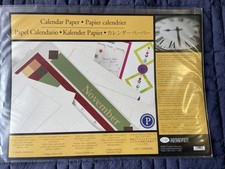 New CREATIVE MEMORIES 7.5x10.5  Calendar Paper Spargo 6 double sides sheets