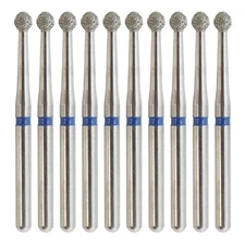 Dental Diamond Burs FG 801L/018M Long Round Ball Surgical High Speed 22mm Length