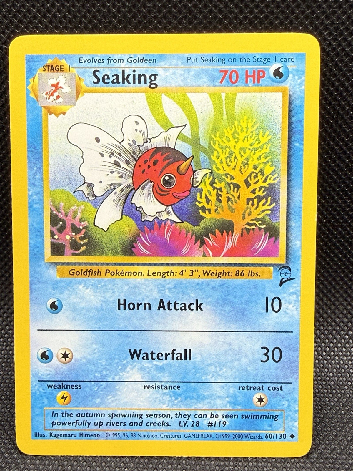 Pokémon TCG Seaking Base Set 2 60/130 Uncommon M/NM