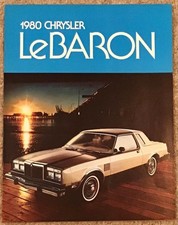 CHRYSLER LE BARON Canadian Car Sales Brochure 1980 #CLC-80-E