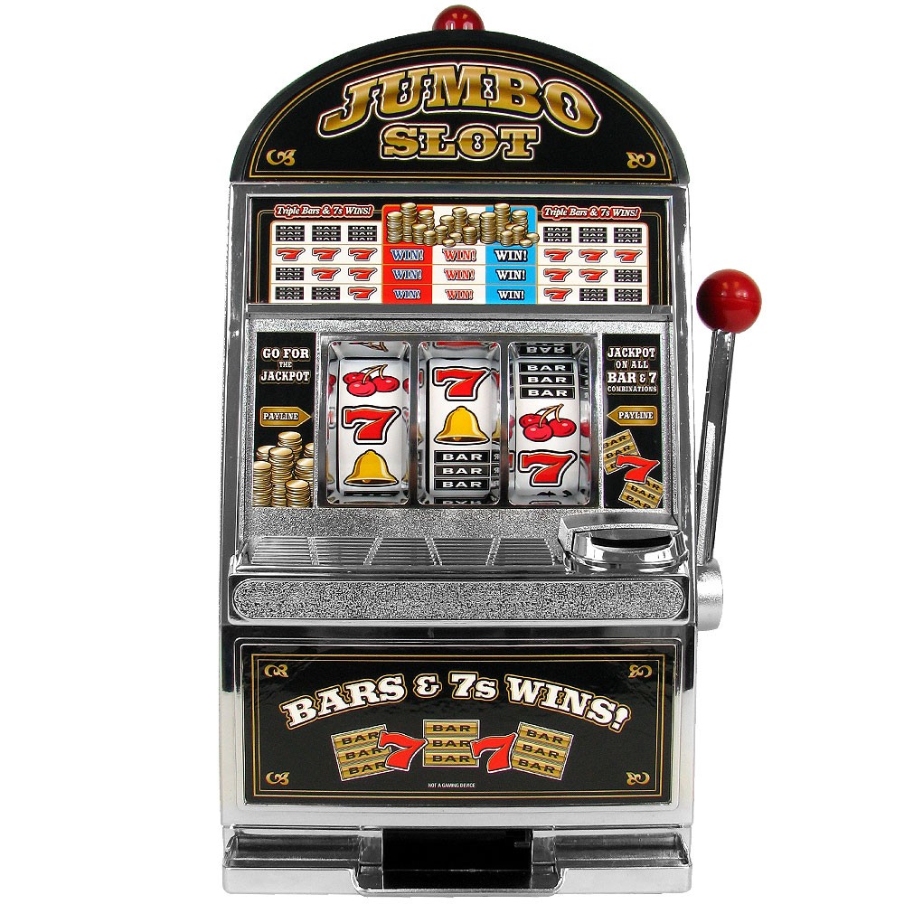 14 Inch Big Slot Machine Replica Savings Bank Bars Sevens Wins