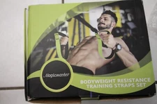 Bodyweight Resistance Suspension Training Straps & Bands Home Gym Workout Set