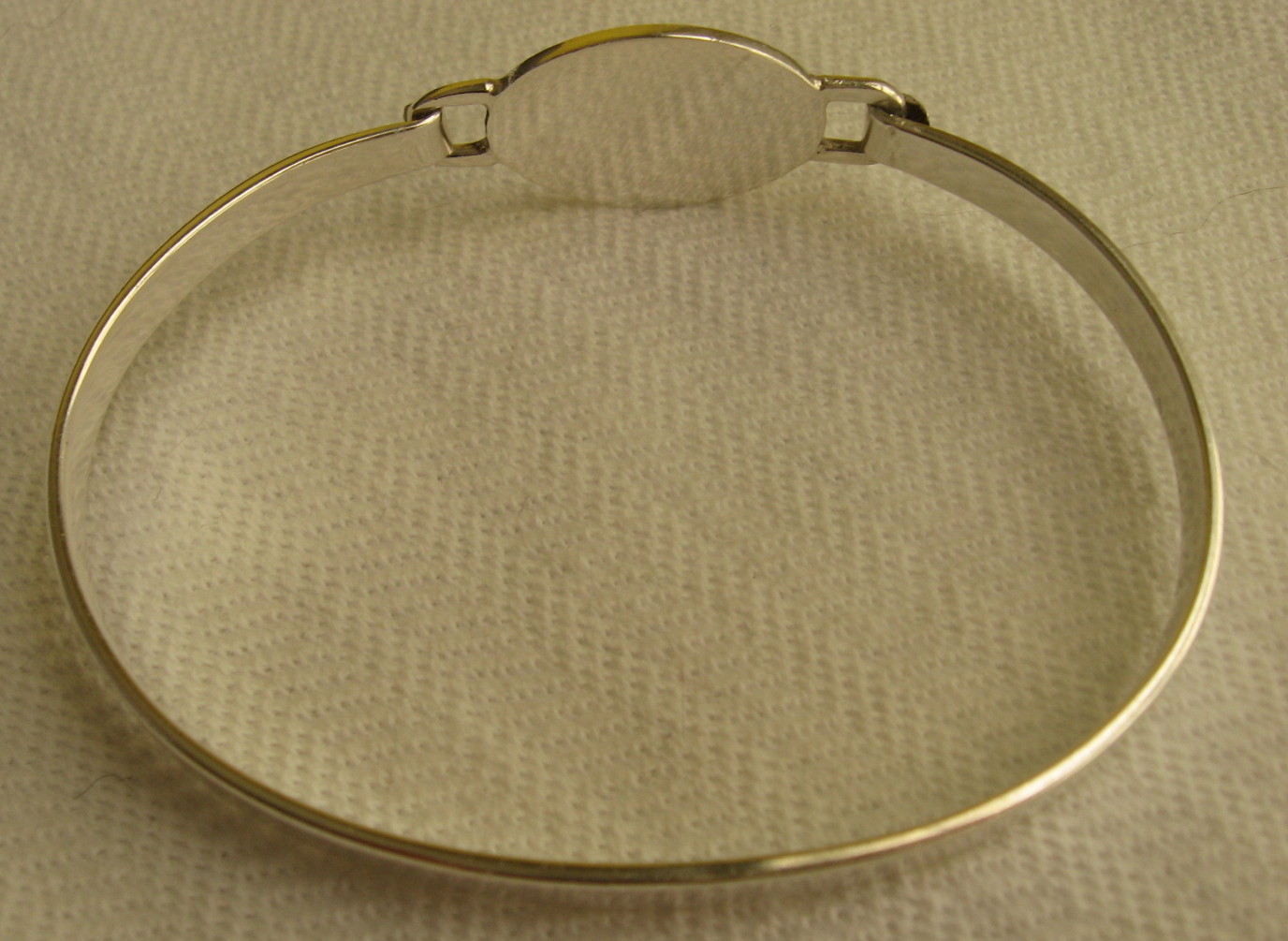 SOLID STERLING SILVER 925*ENGRAVEABLE POLISHED OV… - image 3