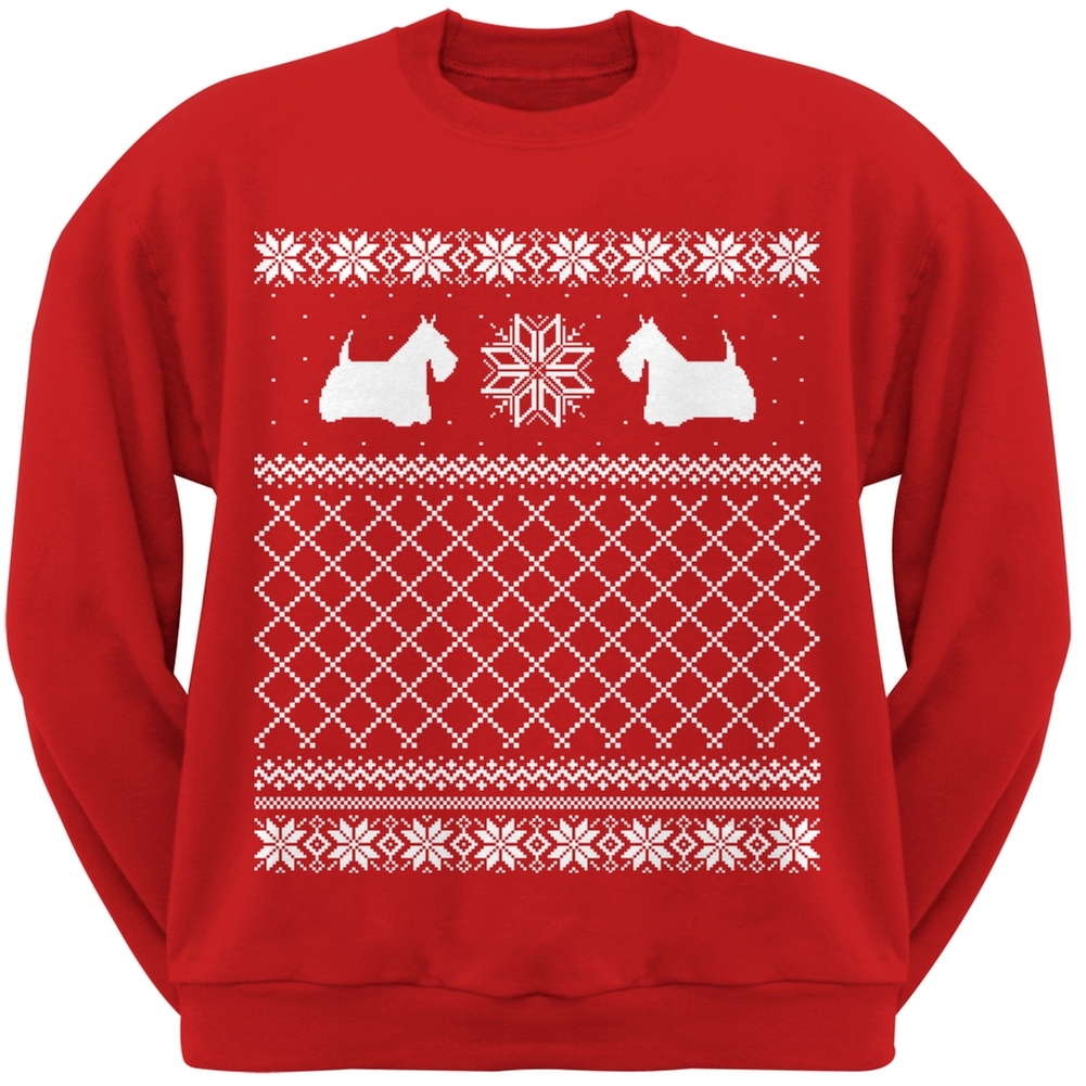 Sweatshirt Scottish Terrier Noël Vintage - Design Coquin, Cadeau Pour Amoureux Des Chiens - 9