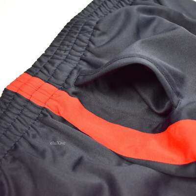 NWT $395 Heron Preston Navy Side Stripe Russian Logo Track Pants