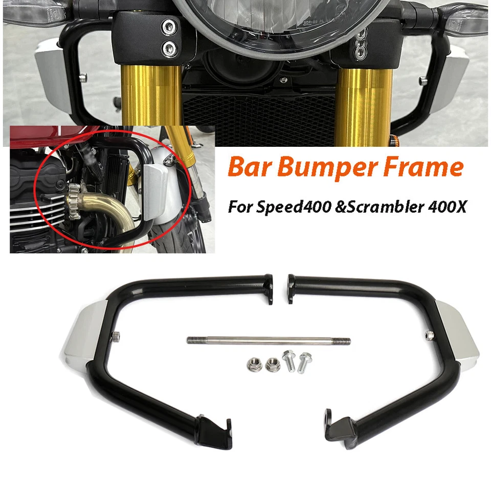 Motorcycle Bumper Frame Protector Crash Bar For Speed400 Scrambler 400X 20242025 - Image 2 of 4
