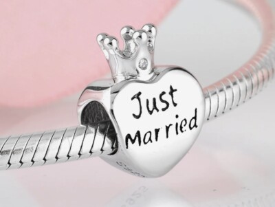   Charm LIEBESPAAR Heirat JUST MARRIED für Bettel Armband 925 Sterling Silber