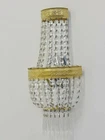 Stylish Crystal Wall Light Fixture with Brass Mount (3986)