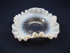 FENTON FRENCH OPALESCENT HOBNAIL BON BON CANDY DISH