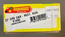 MDC Roundhouse HO 22' Ore Car Rectangular Side Undecorated #01402