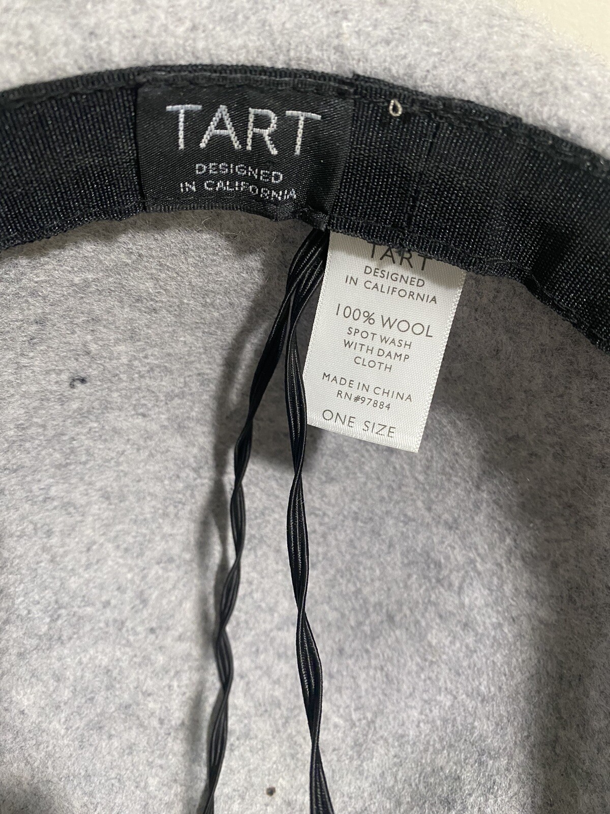 Tart Womens Gray Solid Print Adjustable Fedora Ha… - image 4