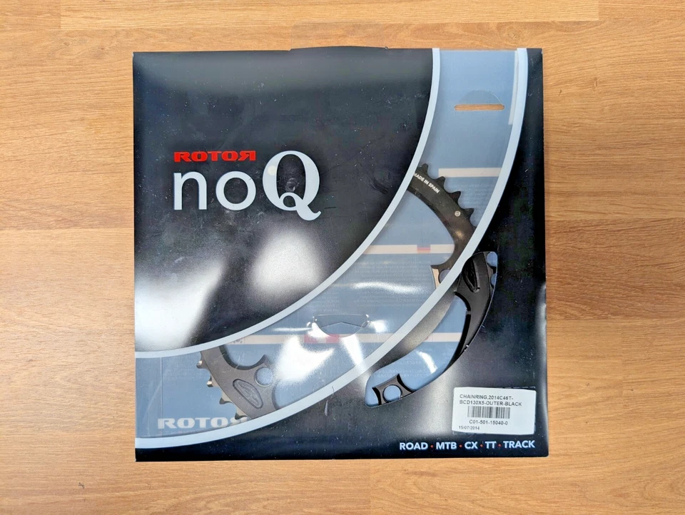 Rotor NoQ Round Chainring 46T (39) -BCD 130x5 - Outer Ring - C01-501-15040-0 - Image 2 of 2