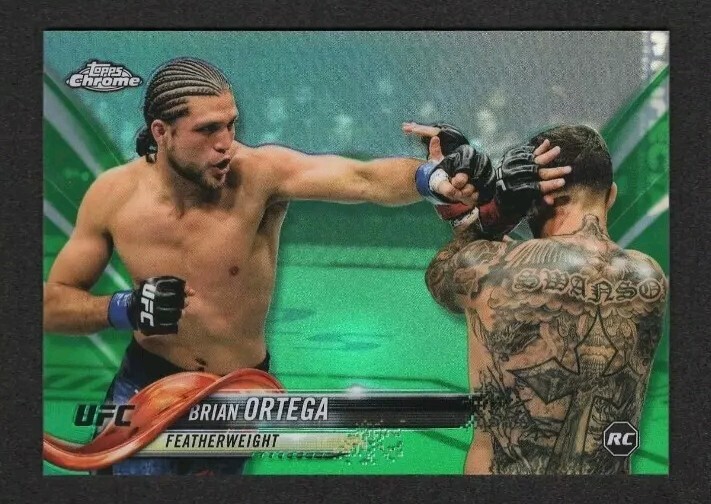 2018 Topps UFC Chrome Brian Ortega Green Refractor Rookie Card RC /99