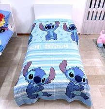 Disney Stitch Blu Copriletto Trapuntato 150x250 cm Letto Singolo Trapunta Estiva