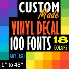 Custom Made Text Vinyl Lettering Name Numbers Decal Sticker Car Window Wall Bike