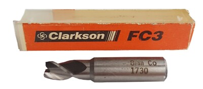 8 mm SCHAFTFRÄSER 11 mm Mehrzweck 3 Flöten Kobalt 47 mm Gesamt CLARKSON 24M16B FC3