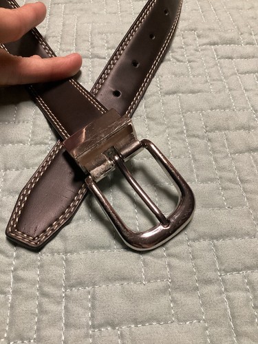 Kids Size 24 Bonded Leather Wrangler Reversible Buckle Black/drown Belt - Picture 2 of 6