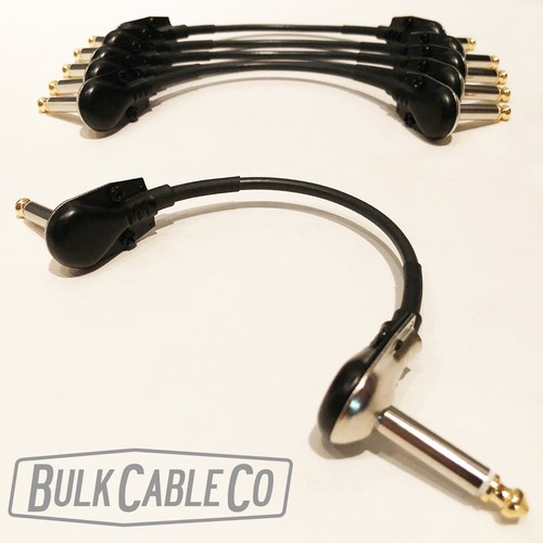 6" Pedal Patch Cables - 6 Pack - George L's 155 Cable - Black Pancake Connectors - Picture 4 of 12