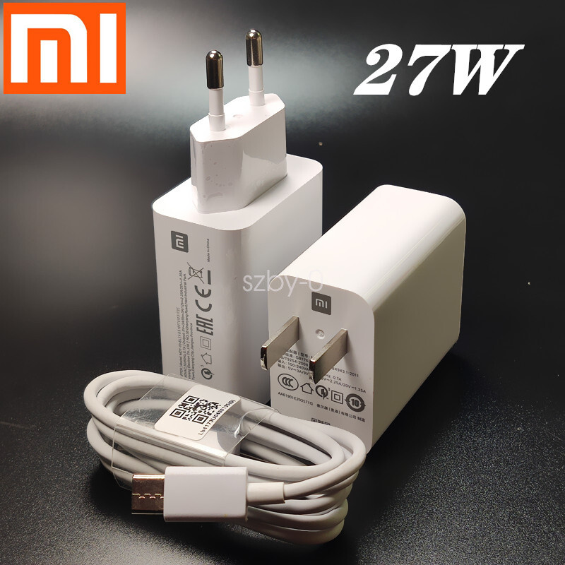 Original Xiaomi 27W Fast Charging Adapter Type-C USB Cable Redmi