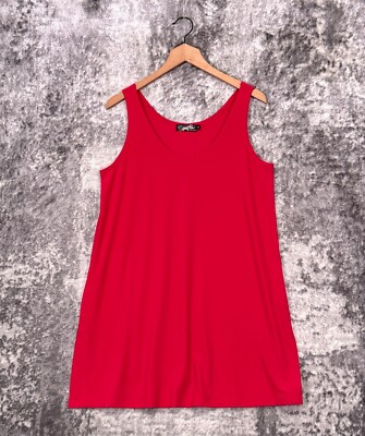 #ad #ad Sympli Tunic Top 12 Womens Pink Sleeveless Tank Signature Jersey Fabric $34.99