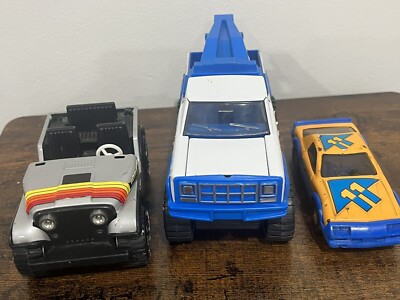 Lot Of 3 Vintage Buddy L Pressed Steel - AAA Tow Truck - Sports Car - Jeep