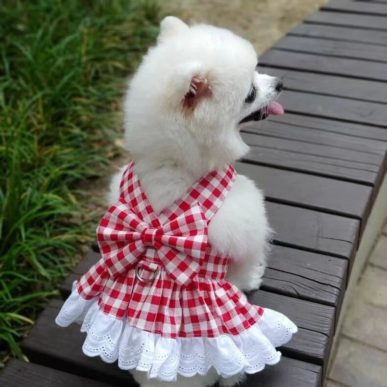 Cute Small Dog Harness Dress for Puppies and Cats Vest Clothing
