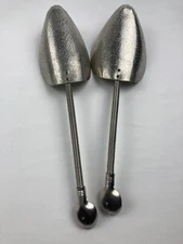 Pair Of Vintage Revco Hammered Metal Shoe Tree  Forms Shapers  13” & Smaller EUC