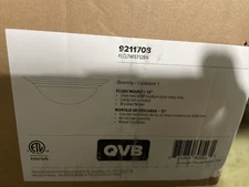 NEW QVB BRUSHED NICKEL  FLUSH MOUNT CEILING LIGHT 11-7/8 9211708 FLCLTWIST12BN