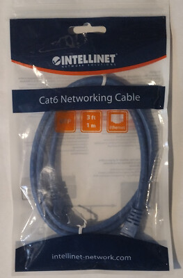Intellinet Cat6 UTP Patch Cable  3 FT, Blue