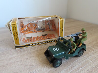Vintage Britains Deetail #9786 US Jeep Fahrzeug (Boxed) 54mm 1:32 Toy Soldiers