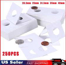 2x2 20.5-40mmCARDBOARD COIN HOLDERS Flip Collection Storage Silver Dollar 250Pcs